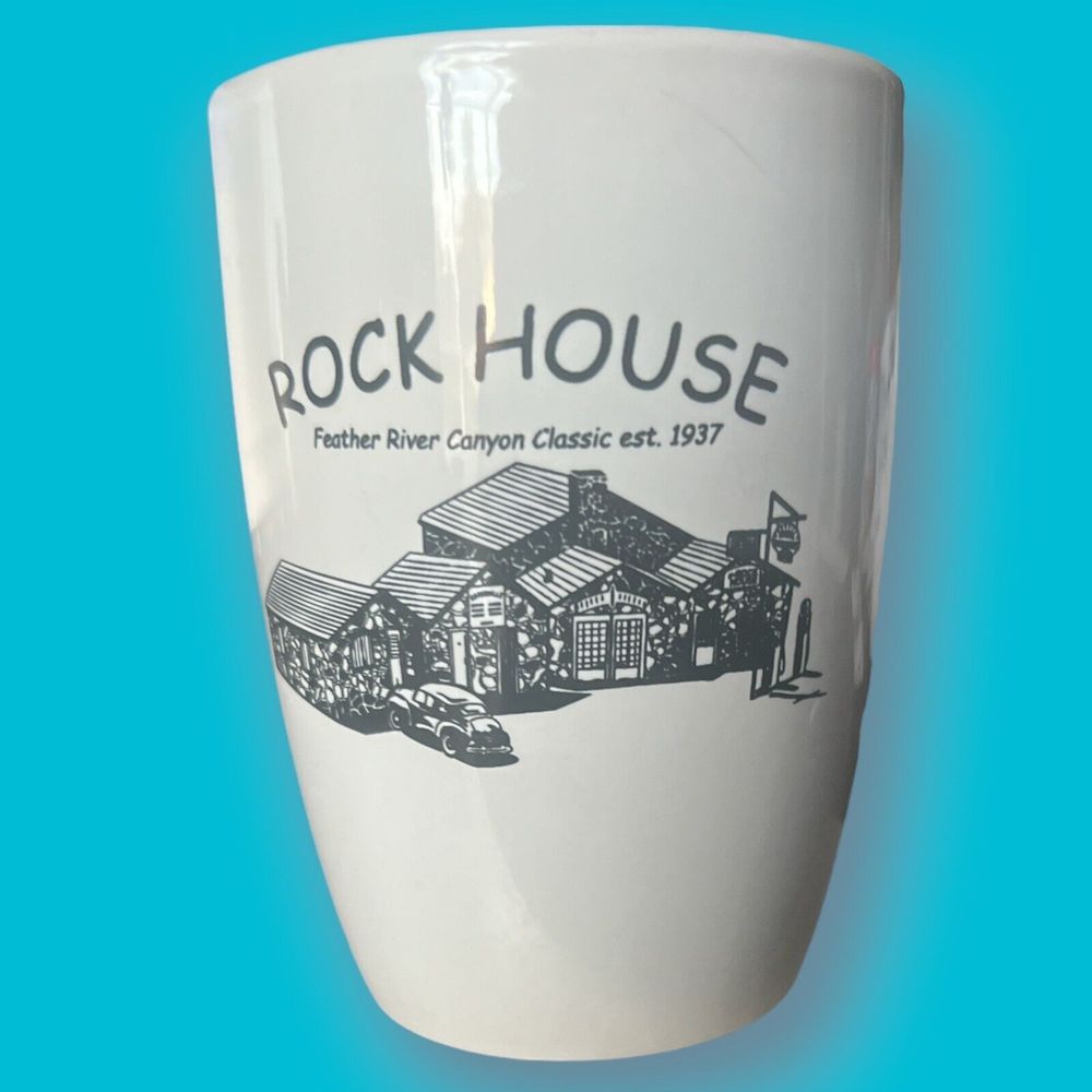 Rock House Feather River Canyon est. 1937 Coffee Mug Historic Restaurant - Rare